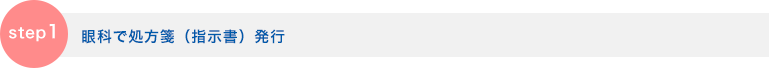 眼科で処方箋（指示書）発行
